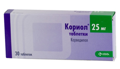 Таблетки Кориол 25 мг