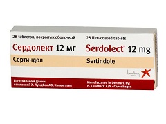 Таблетки, покрытые оболочкой, Сердолект 12 мг