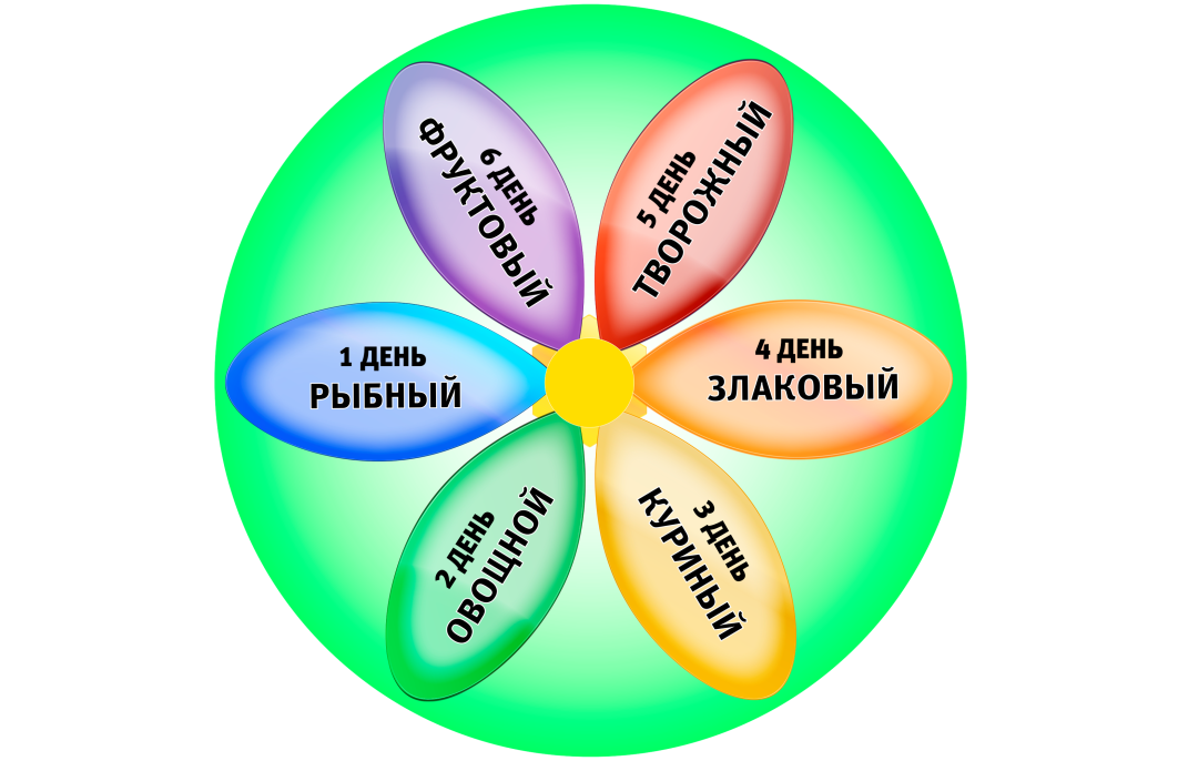 Диета Ромашка 6 Лепестков Меню Овощного Дня