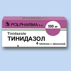 Таблетки, покрытые пленочной оболочкой, Тинидазол