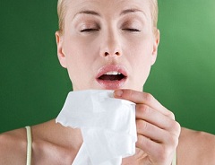 Причина чихания - микрочастицы в носу