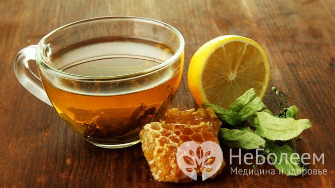 Зеленый чай с лимоном и медом
