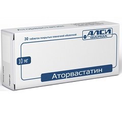 Таблетки, покрытые пленочной оболочкой, Аторвастатин