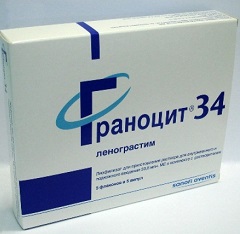 Лиофилизат для приготовления раствора для внутривенного и подкожного введения Граноцит 34