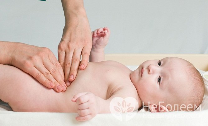 Паховая грыжа у ребенка проявляется опухолевидным выпячиванием в области паха