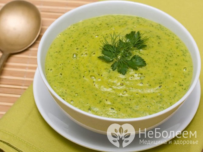 До устранения симптомов болезни рекомендуется употреблять перетертую пищу – супы, пюре