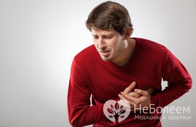 Главным признаком инфаркта служит сильная сердечная боль, не устраняемая обезболивающими препаратами