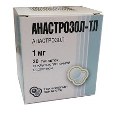 Таблетки, покрытые пленочной оболочкой, Анастрозол-ТЛ