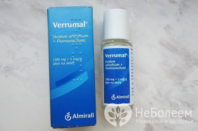 Веррумал - один из препаратов, которые используются для лечения бородавок