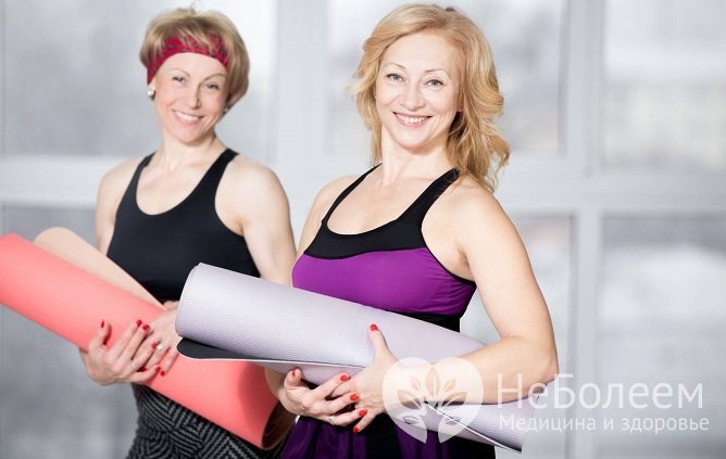 Регулярные упражнения способствуют нормализации гормонального фона женщины в климаксе