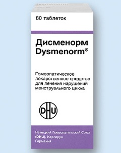 Гомеопатические таблетки Дисменорм