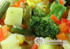 Основа вареной диеты – отварные овощи
