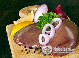 Калорийность печени свиной - 109 ккал на 100 грамм