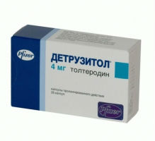 Согласно инструкции толтеродин входит в состав препаратов Детрузитол, Уротол и Ролитен