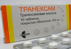 Гемостатический препарат Транексам в форме таблеток