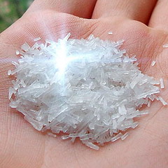 Глутаминовая кислота имеет вид бесцветных кристаллов