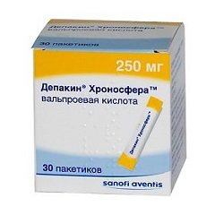 Гранулы с пролонгированным высвобождением Депакин Хроносфера 250 мг