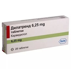 Таблетки Дилатренд 6,25 мг