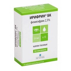 Капли глазные 2,5% Ирифрин БК