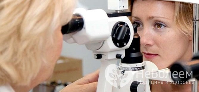 Для диагностики диабетической ретинопатии применяют биомикроскопию глаза