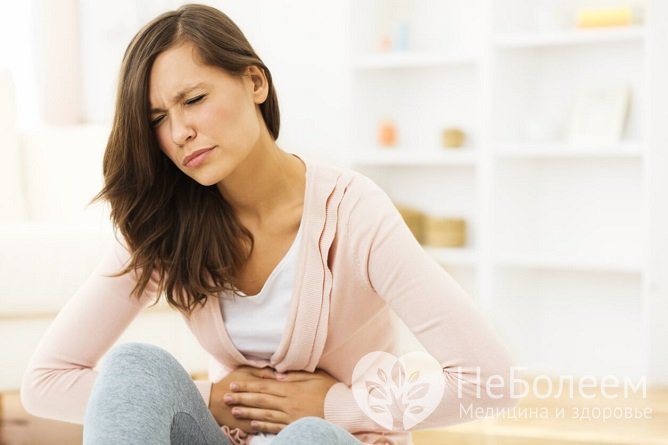 Боль в животе - один из главных симптомов дискинезии кишечника