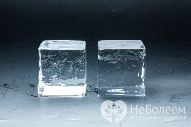 Для устранения проблемы часто используются кубики льда