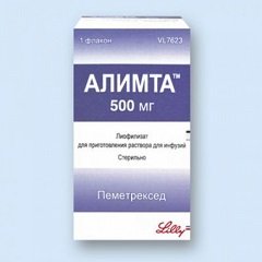 Лиофилизат для приготовления раствора для инфузий Алимта