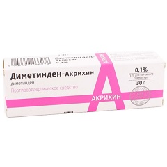 Гель для наружного применения 0,1% Диметинден-Акрихин