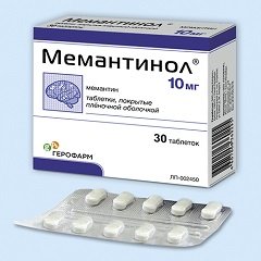 Таблетки, покрытые пленочной оболочкой, Мемантинол