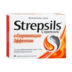 Таблетки для рассасывания Стрепсилс с Согревающим Эффектом