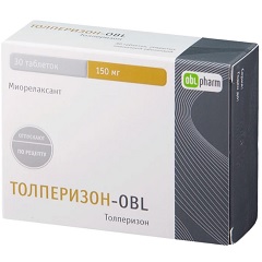 Таблетки, покрытые пленочной оболочкой, Толперизон-OBL